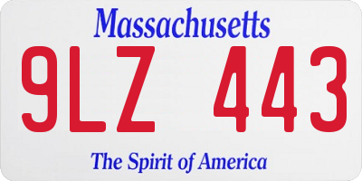 MA license plate 9LZ443