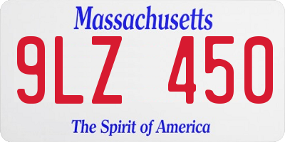 MA license plate 9LZ450