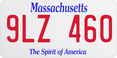 MA license plate 9LZ460