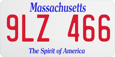MA license plate 9LZ466