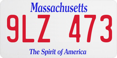 MA license plate 9LZ473