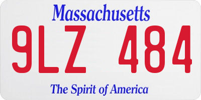 MA license plate 9LZ484