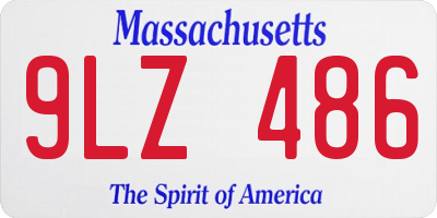 MA license plate 9LZ486