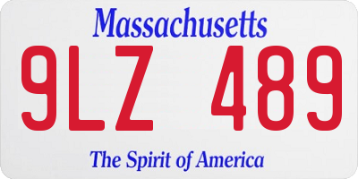 MA license plate 9LZ489