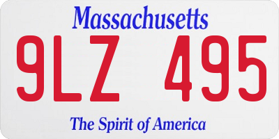 MA license plate 9LZ495