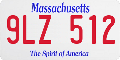 MA license plate 9LZ512