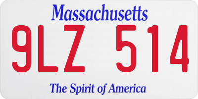 MA license plate 9LZ514