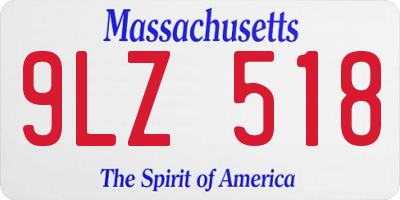 MA license plate 9LZ518