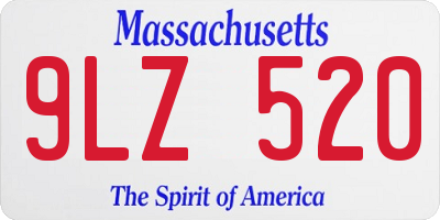 MA license plate 9LZ520