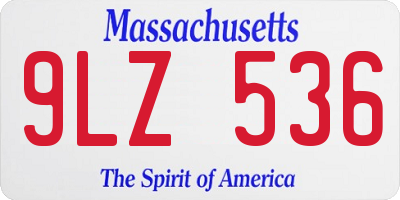 MA license plate 9LZ536