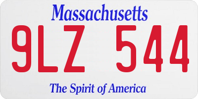 MA license plate 9LZ544