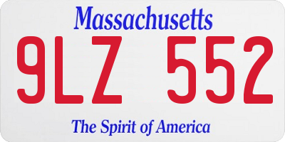 MA license plate 9LZ552