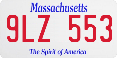 MA license plate 9LZ553