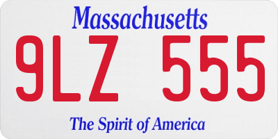 MA license plate 9LZ555