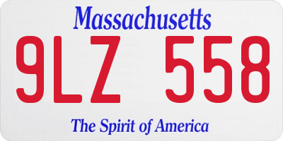 MA license plate 9LZ558
