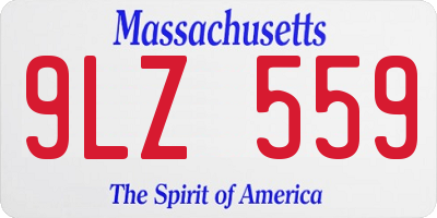 MA license plate 9LZ559