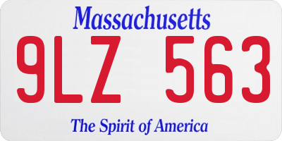 MA license plate 9LZ563