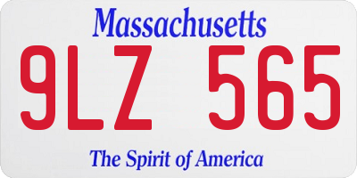 MA license plate 9LZ565