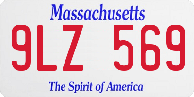 MA license plate 9LZ569