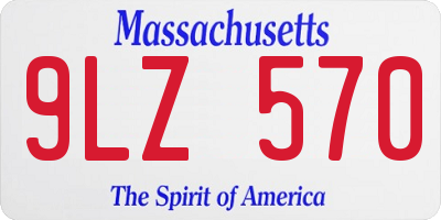 MA license plate 9LZ570