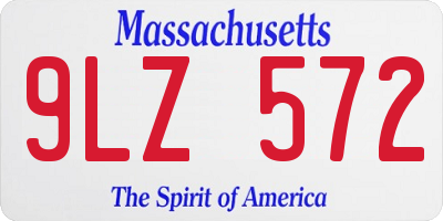 MA license plate 9LZ572