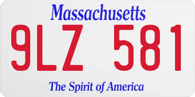 MA license plate 9LZ581