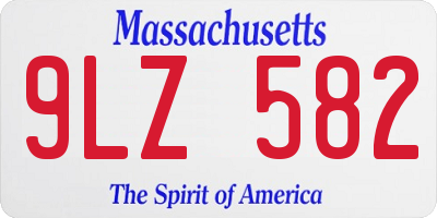 MA license plate 9LZ582