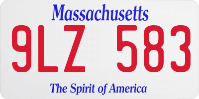 MA license plate 9LZ583