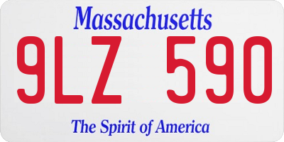 MA license plate 9LZ590