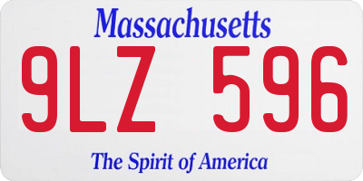 MA license plate 9LZ596
