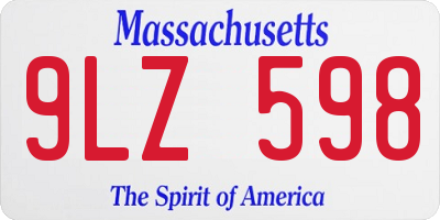 MA license plate 9LZ598