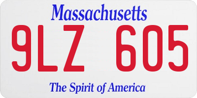 MA license plate 9LZ605
