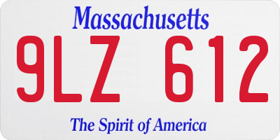 MA license plate 9LZ612