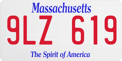 MA license plate 9LZ619