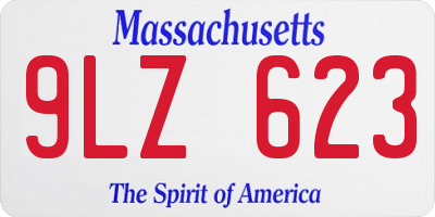MA license plate 9LZ623