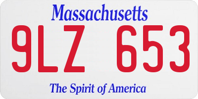 MA license plate 9LZ653