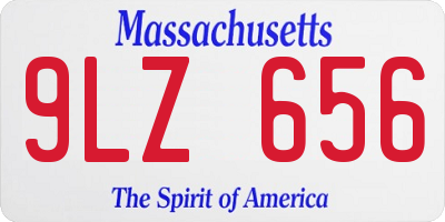 MA license plate 9LZ656