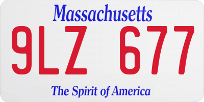 MA license plate 9LZ677