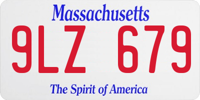 MA license plate 9LZ679