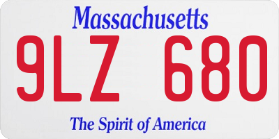 MA license plate 9LZ680