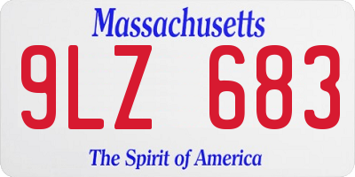 MA license plate 9LZ683