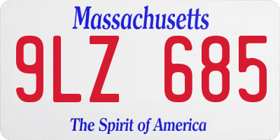 MA license plate 9LZ685