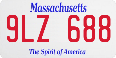 MA license plate 9LZ688