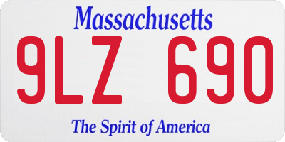 MA license plate 9LZ690