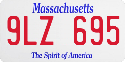 MA license plate 9LZ695