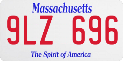 MA license plate 9LZ696