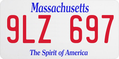 MA license plate 9LZ697