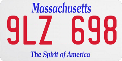 MA license plate 9LZ698