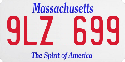 MA license plate 9LZ699
