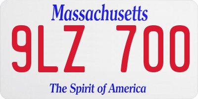 MA license plate 9LZ700
